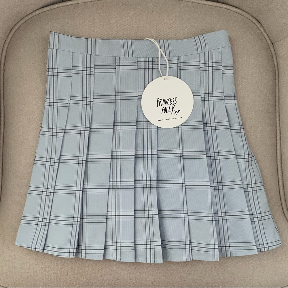 Princess Polly Blue Mini Tennis Skirt: Size 2